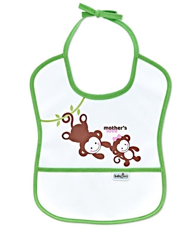 BabyJem Poli Muşamba Küçük Mama Önlüğü 030 Yeşil