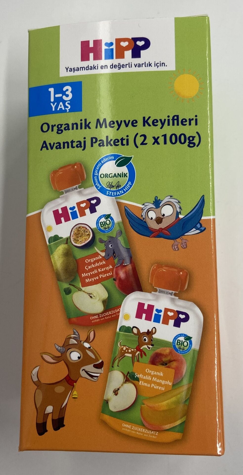 Hipp Organik Meyve Keyifleri Avantaj Paketi 2x100 Gr Turuncu