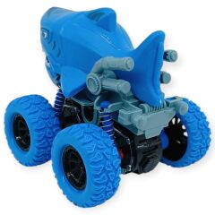 Köpek Balığı Sürtmeli Mekanik Monster Araba Mavi 12 cm