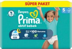 Prima Aktif Bebek Süper Paket Bebek Bezi 5 Beden 46 Adet