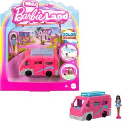 BarbieLand bebek ve araç seti, 4 cm bebek ile renk değiştiren havuzuyla Rüya Karavanı(Kopya)