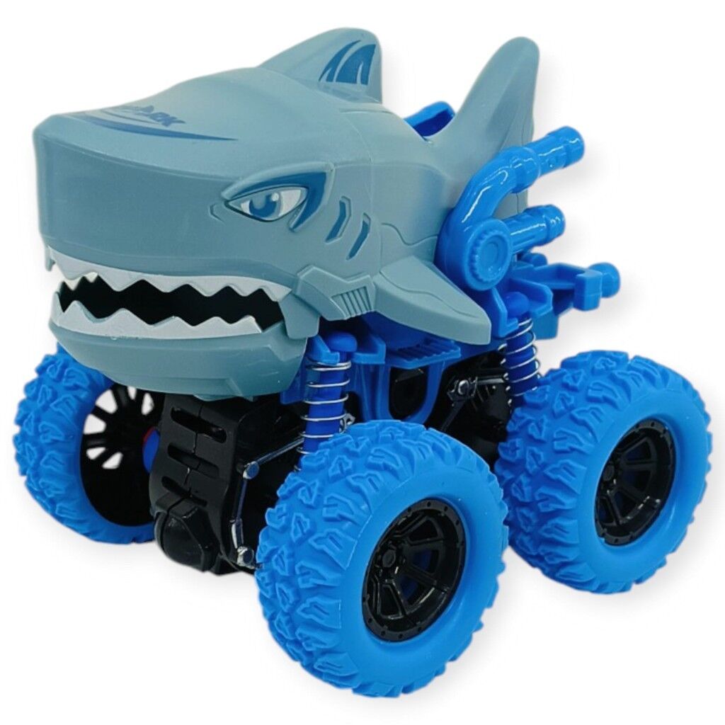 Köpek Balığı Sürtmeli Mekanik Monster Araba Gri 12 cm