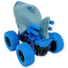 Köpek Balığı Sürtmeli Mekanik Monster Araba Gri 12 cm