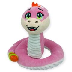 Peluş Sevimli Hayvanlar 35 cm - Pembe Çıngıraklı Yılan