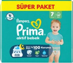 Prima Aktif Bebek Süper Paket Bebek Bezi 7 Beden 30 Adet