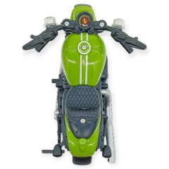 Sürtmeli Işıklı Sesli Chopper Motor Yeşil 15cm