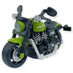 Sürtmeli Işıklı Sesli Chopper Motor Sarı 15cm