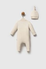 Moi Noi My Bear Şapkalı Tulum MNB1296 Ekru