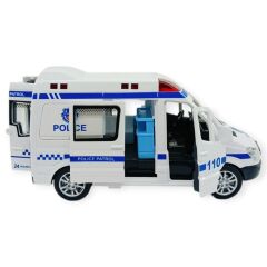 Polis Arabası Işıklı Sesli Sürtmeli Plastik 15cm