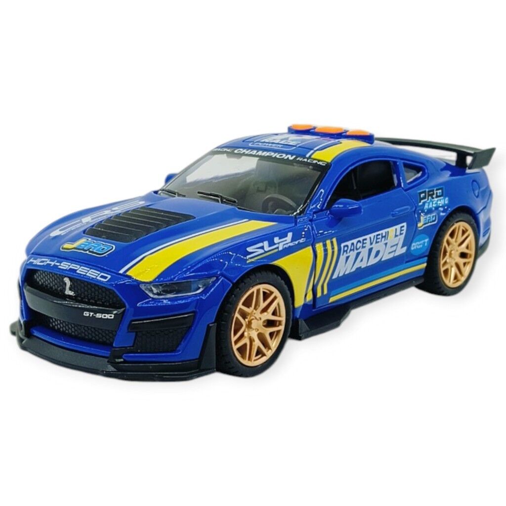 Spor Araba GT-500 Sürtmeli Işıklı Sesli Lacivert Plastik 18cm