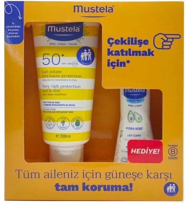 Mustela Güneş Kremi 200 ml + 100 ml Vücut Losyonu