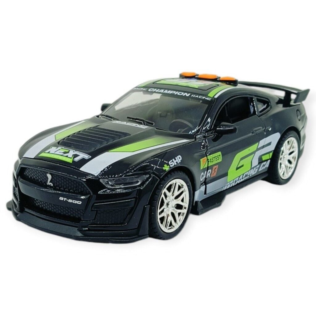 Spor Araba GT-500 Sürtmeli Işıklı Sesli Siyah Plastik 18cm
