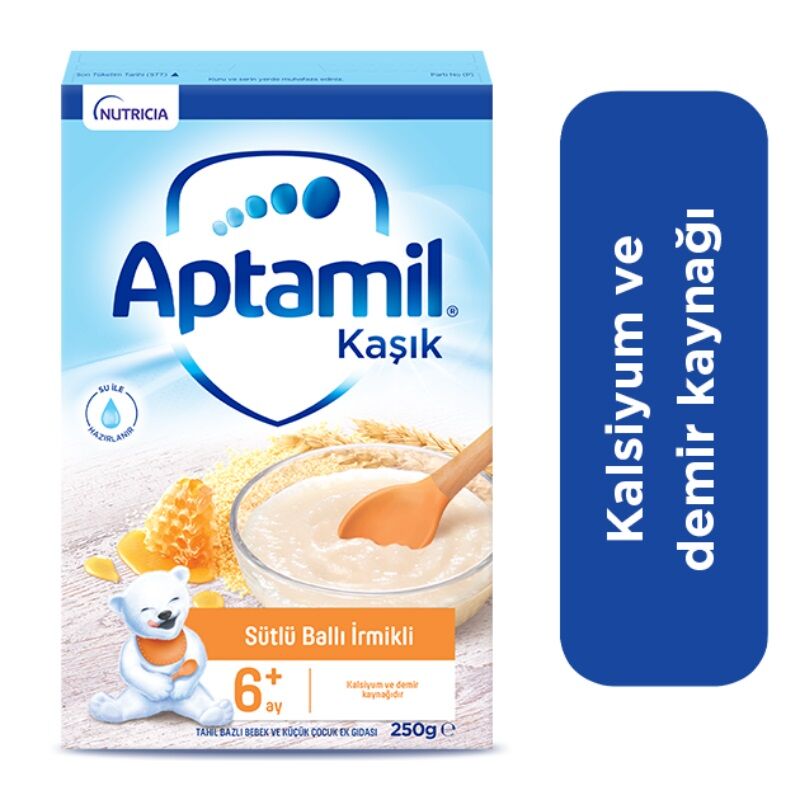 Aptamil Kaşık Sütlü Ballı İrmikli Kaşık Maması 250gr