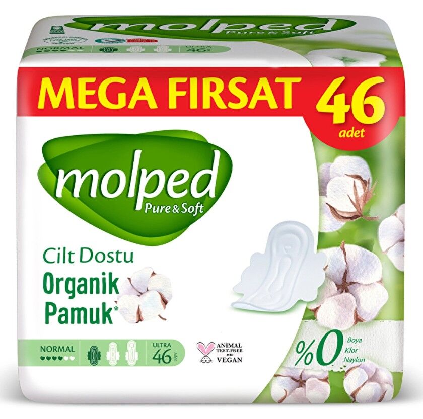 Molped Pure & Soft Mega Normal Hijyenik Ped 46'lı