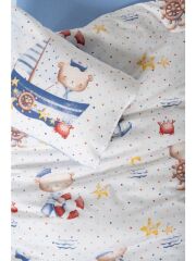 Cotton Box Ranforce Bebek Nevresim Takımı Seaman Mavi
