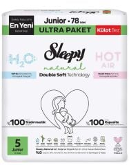 Sleepy Natural Double Soft Külot Bez Ultra Paket 5 Beden 78 Adet