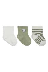 Bistyle Koala Boy 3'lü Penye Soket Çorap 10133 Ekru
