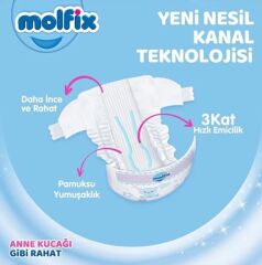Molfix Mega Paket Bebek Bezi 3 Beden 4-9 Kg 140 Adet