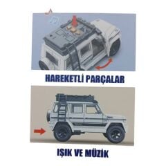 Sesli Işıklı Metal Off- Road Araba 17 cm - D700-04 - Mavi