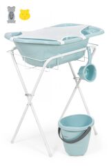 BabyJem Ayaklı Küvet Seti 7 Parça 897 Soft Mavi