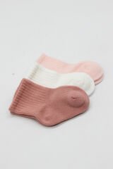 Bistyle Cherry Girl 3'lü Penye Soket Çorap 10138 Pudra