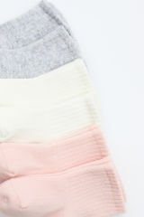 Bistyle Basic 6lı Penye Düz Soket Çorap BS6002 Pembe Ekru