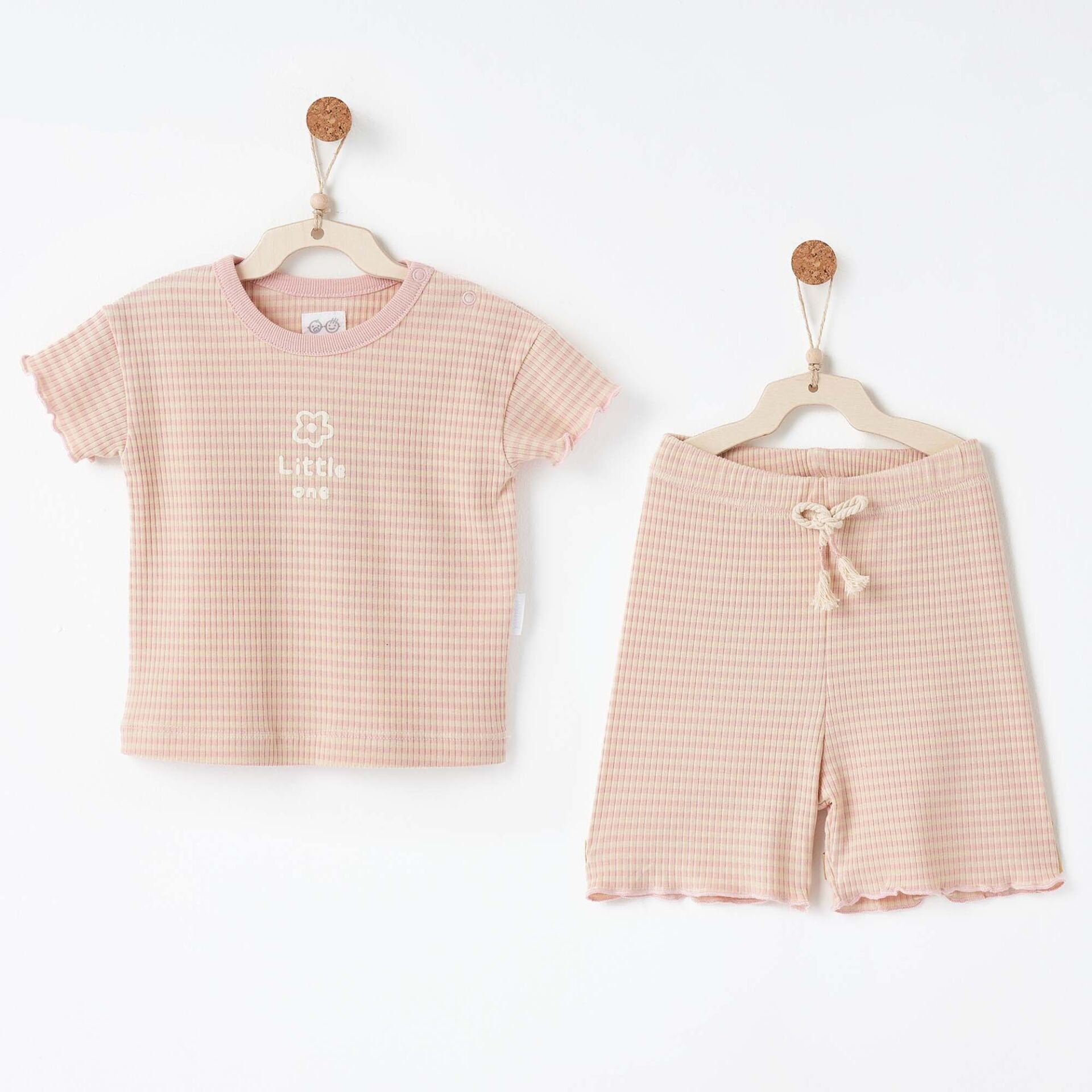 Andywawa AC26674 Bamboo Striped 2li Takım Pink