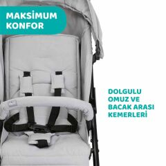 Chicco Lite Way 4 Complete Bebek Arabası-Jet Black