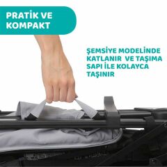 Chicco Lite Way 4 Complete Bebek Arabası-Jet Black