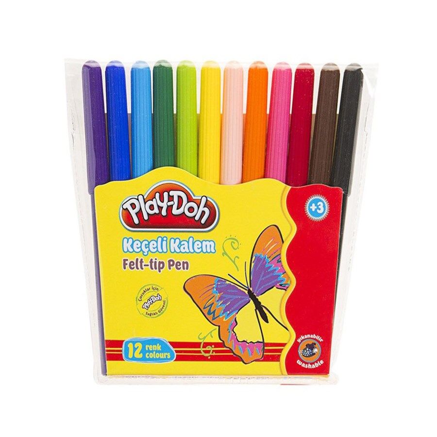 Play-Doh 12 Renk Keçeli Kalem