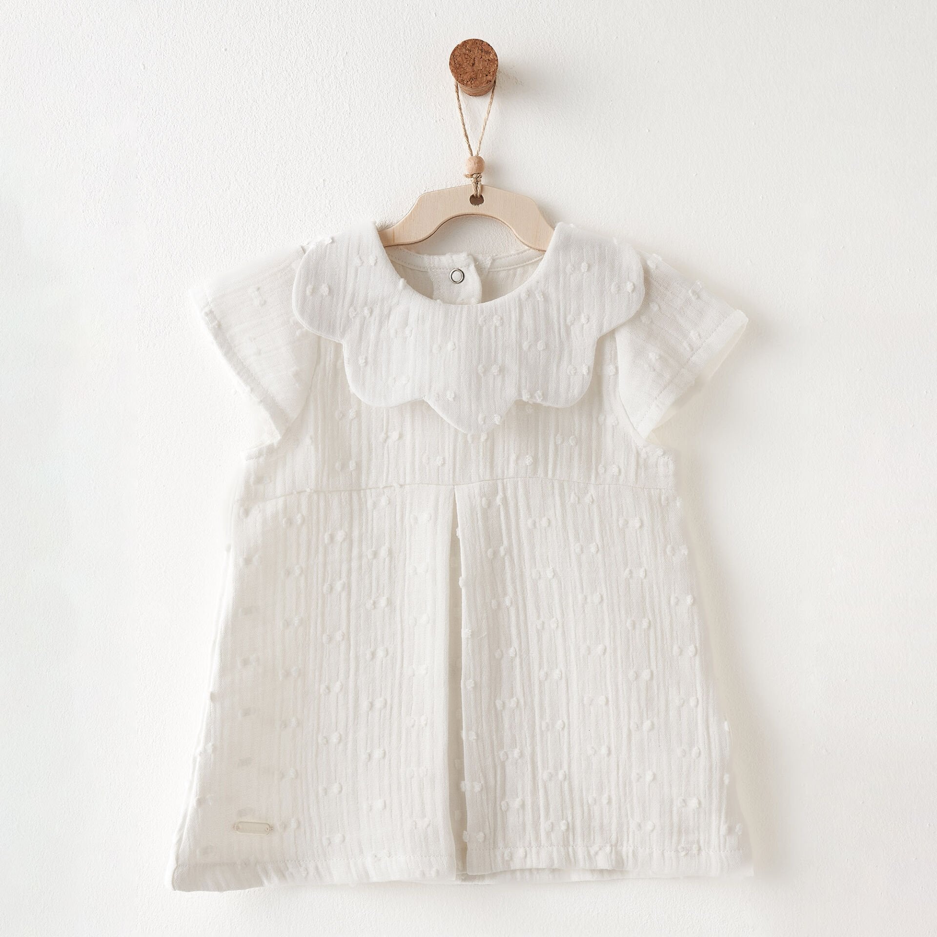 Andywawa AC26644 Baby Chic Elbise Ekru