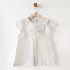 Andywawa AC26644 Baby Chic Elbise Ekru
