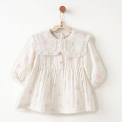 Andywawa AC26622 Lovely Day Elbise Ekru