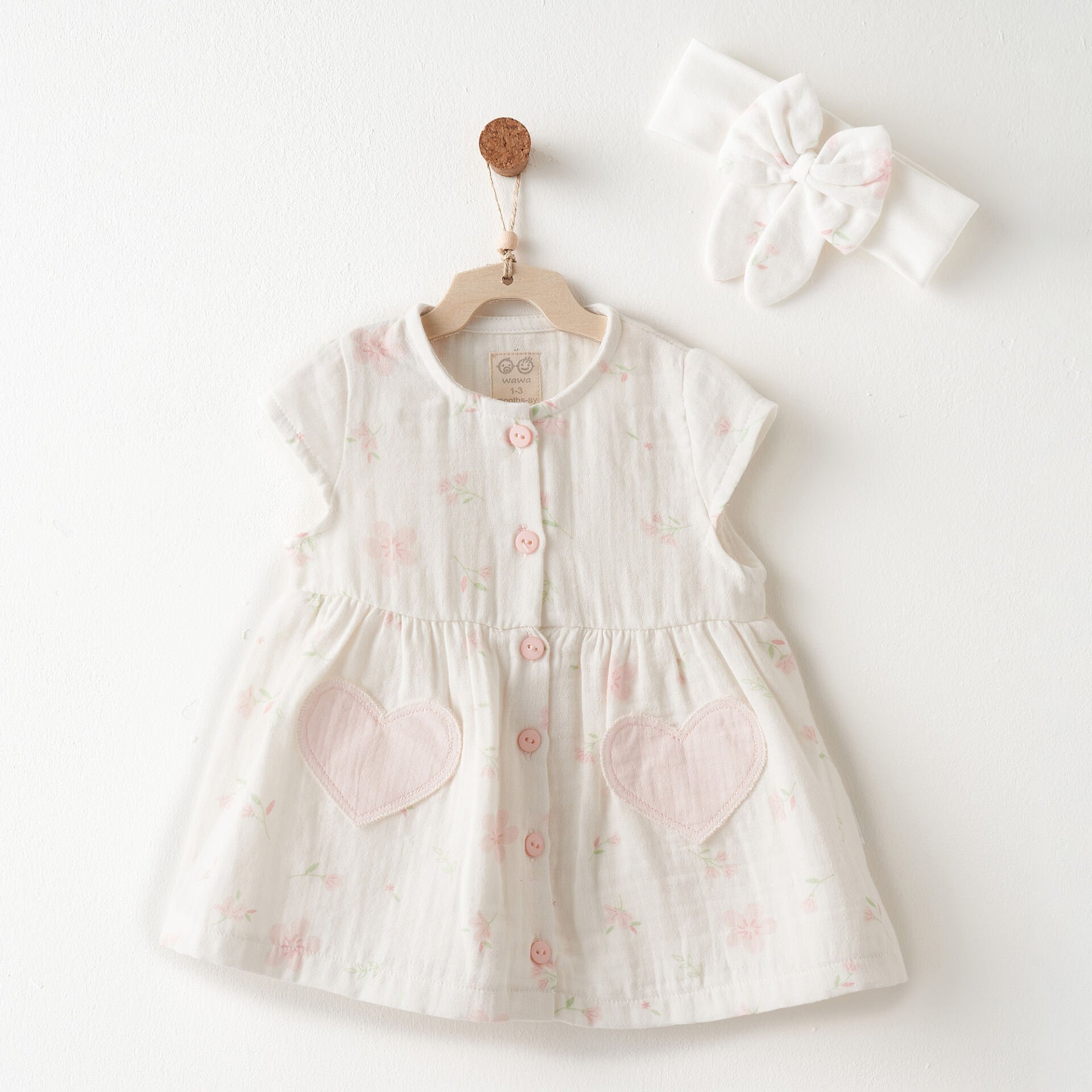 Andywawa AC26616 Lovely Day Elbise Takım Ekru