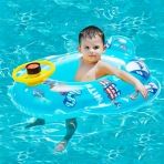 Direksiyonlu Şişme Bot Bebek Simidi  (6-36 Ay) -  52970 MAVİ
