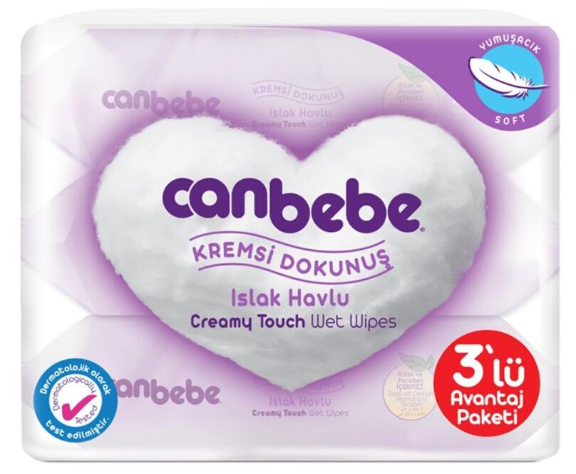 Canbebe Islak Havlu Mendil 3'Lü