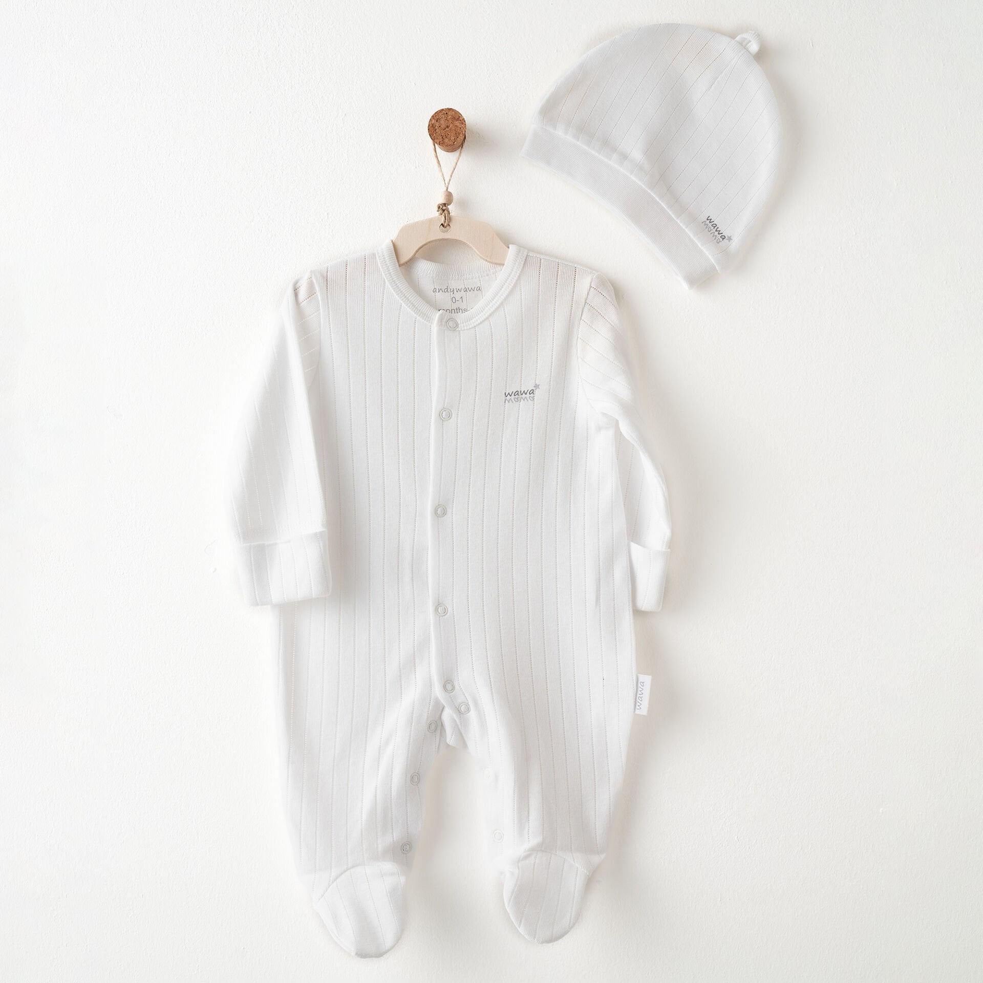 Andywawa AC26592 Hello Elephant Tulum Takım White