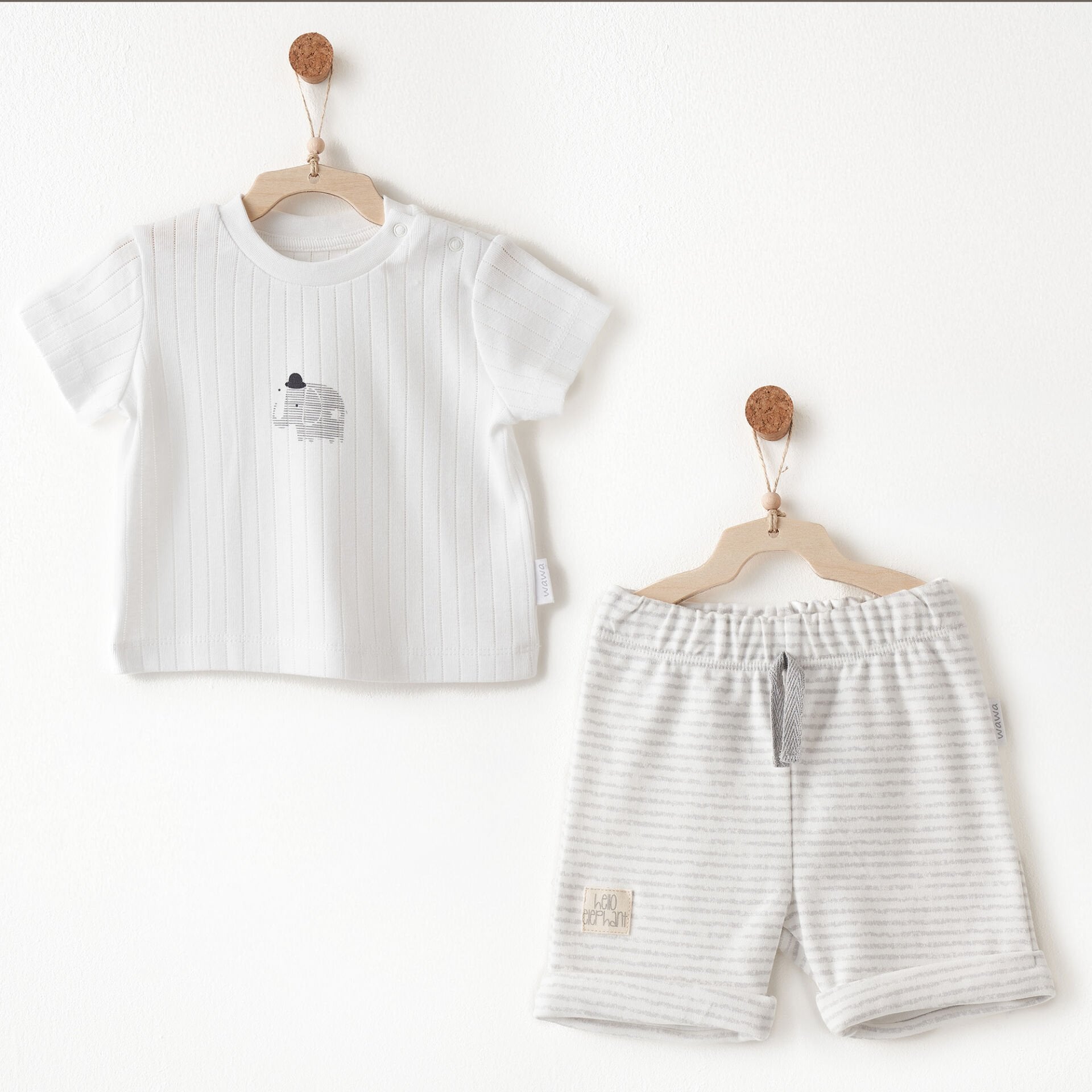 Andywawa AC26590 Hello Elephant 2li Takım White