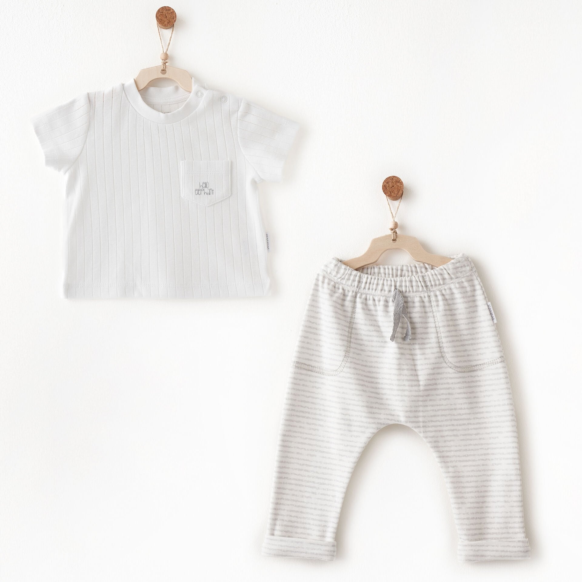 Andywawa AC26589 Hello Elephant 2li Takım White