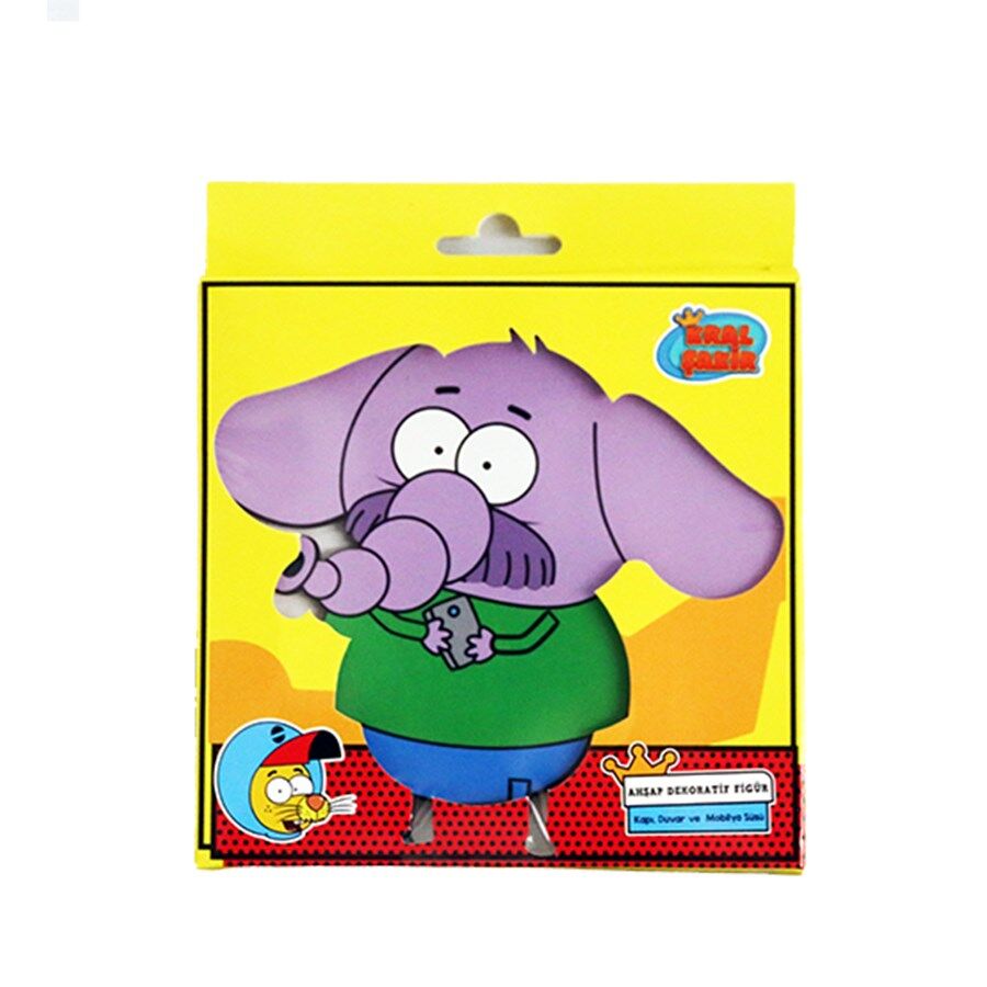 Dekoratif Ahşap Figür Fil Necati 23 cm