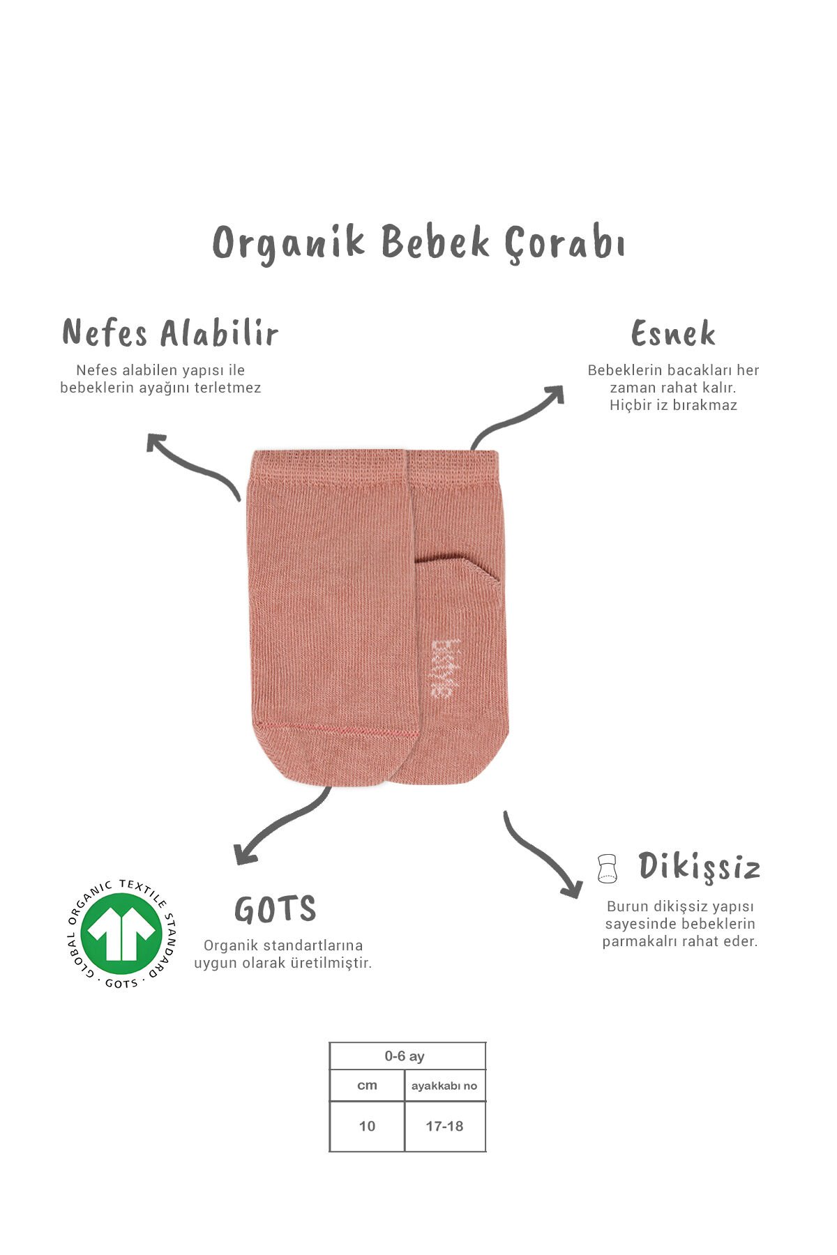 Bistyle 5’li Penye Soket Kutulu Basic Çorap 10131 Pudra