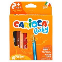 Carioca Jumbo Bebek Üçgen Kuru Boya Kalemi 10lu