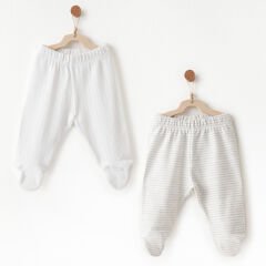 Andywawa AC26585 Hello Elephant 2li Patikli Pantolon White