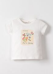 NK Smiling Tshirt 31600 Ekru Mavi