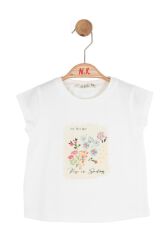 NK Smiling Tshirt 31600 Ekru Mavi