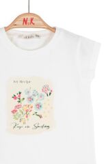 NK Smiling Tshirt 31600 Ekru Mavi