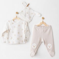 Andywawa AC26158 Tinyy Sheeps 3lü Takım Ekru