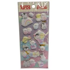 Taros Happy Penguen Puffy Sticker