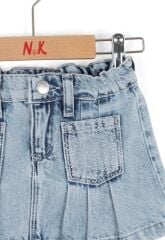 NK Pileli Etek 51701 Mavi