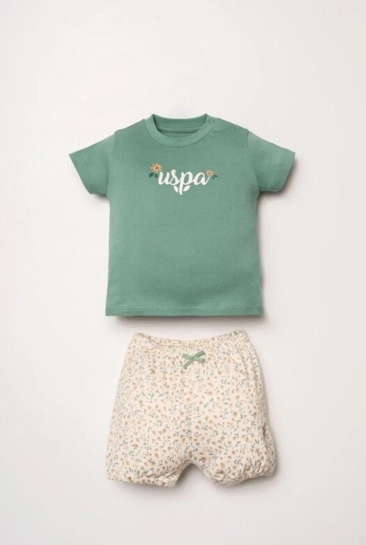 U.S. Polo Şortlu Takım USB2982 Yeşil